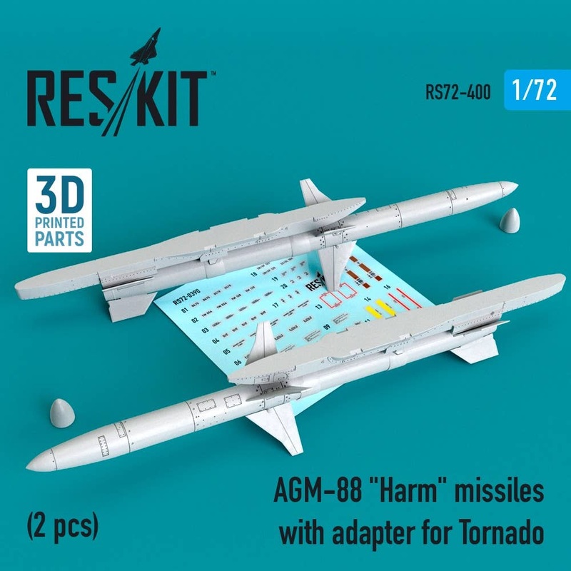 1/72 AGM-88 Harm missiles with adapter for Tornado (2 pcs)