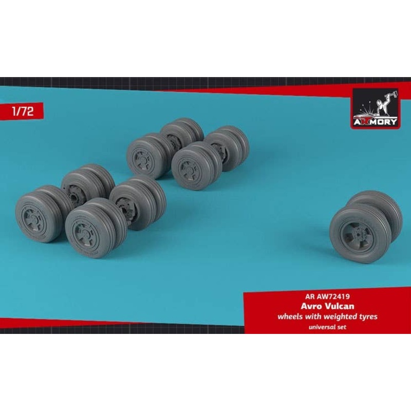 1/72 Avro Vulcan Wheels w/Weighted Tires (for Airfix)