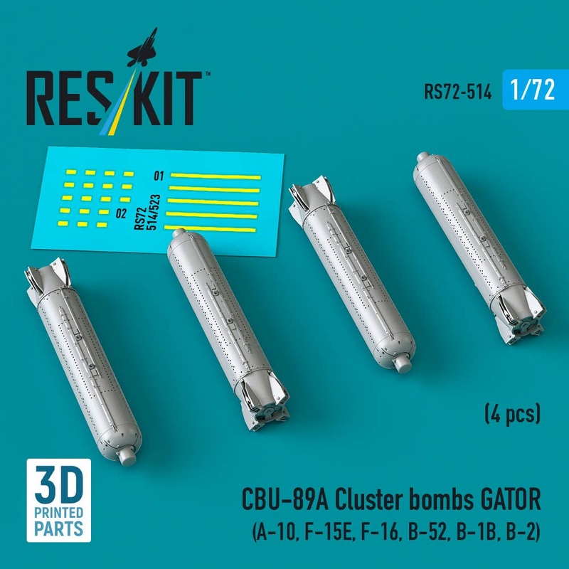 1/72 CBU-89A cluster bombs GATOR (4 pcs)