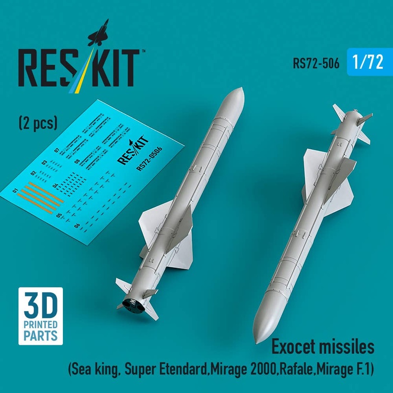 1/72 Exocet missiles (2 pcs)
