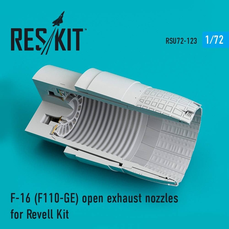1/72 F-16 (F110-GE) open exhaust nozzles for Revell Kit