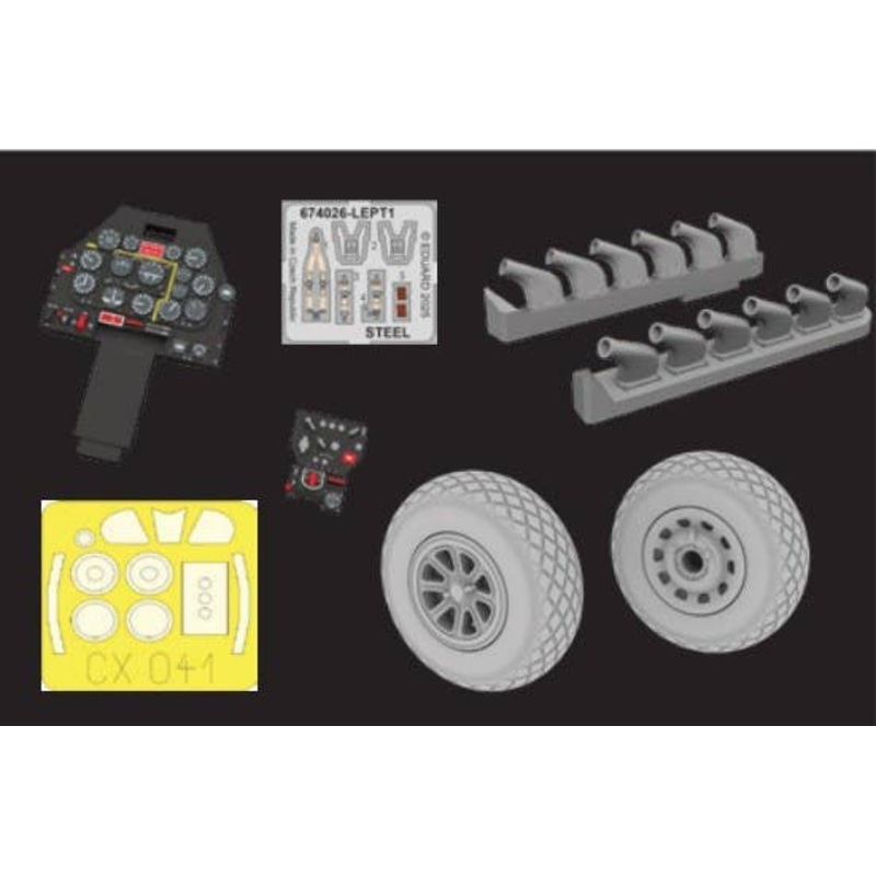 1/72 P-51D exhaust stacks w/o fairing LOOKplus (For Tamiya)
