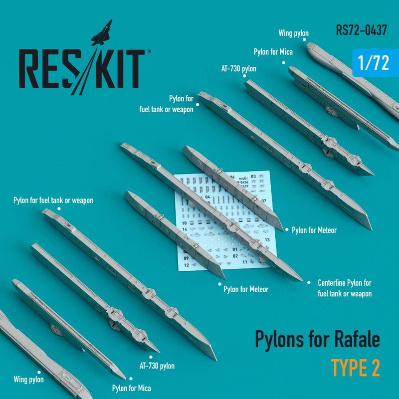 1/72 Pylons for Rafale type 2