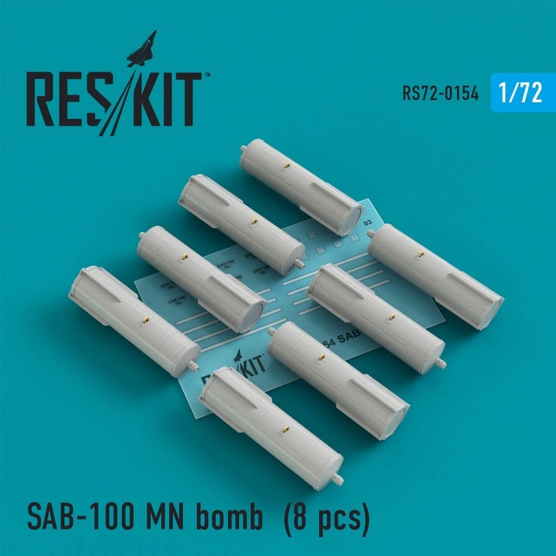 1/72 SAB-100 MN Bomb (8pcs) Su-7, Su-17, Su-24, Su-25, Su-27, Su-30, Su-34, MiG-21, MiG-27, Yak-38, Jak-130