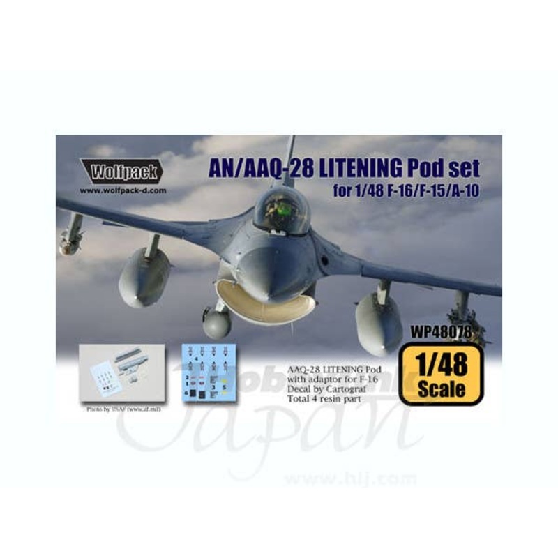 1/48 AN/AAQ-28 LITENING Pod Set w/Adaptor for F-16