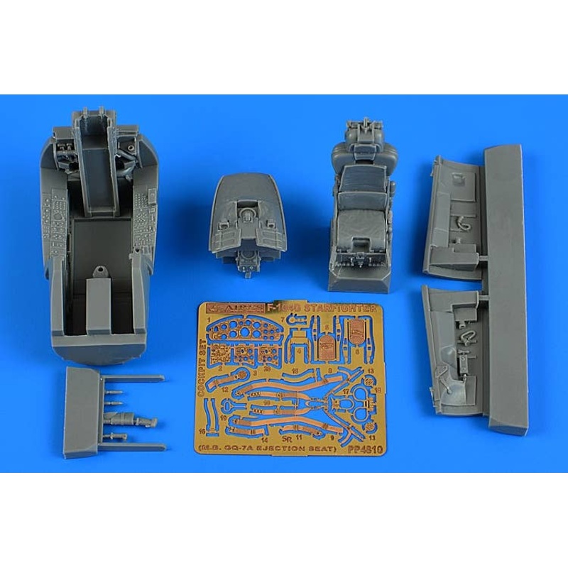 1/48 F-104G Starfighter Cockpit Set (M.B. GQ-7A ej. Seat) (for Kinetic)