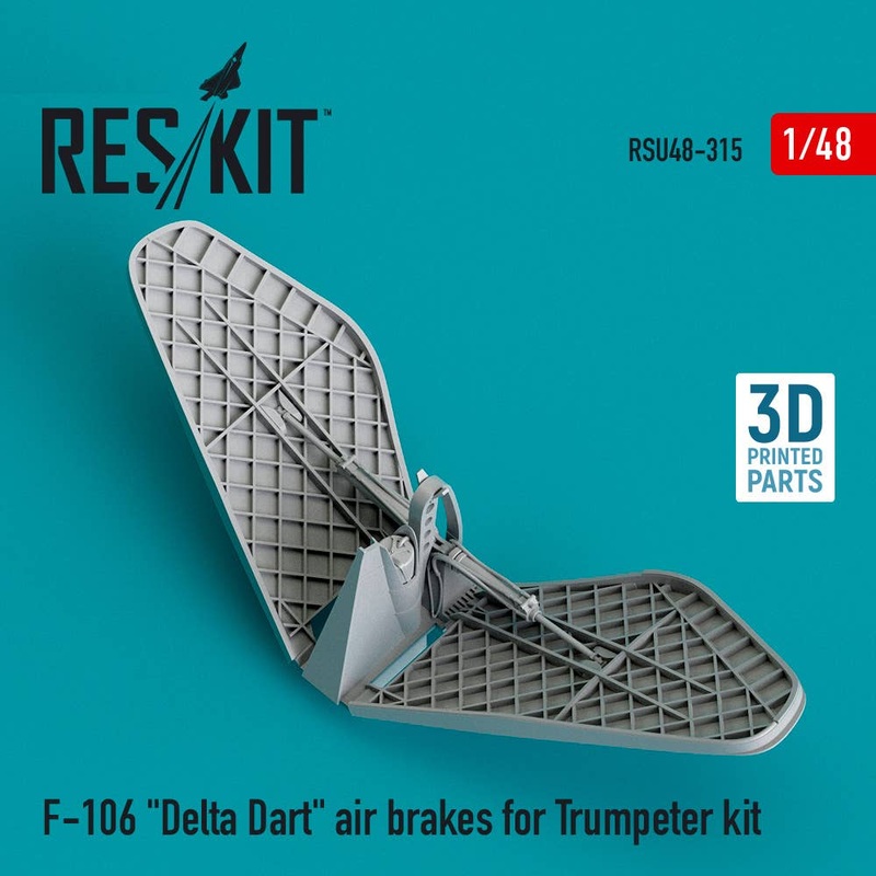 1/48 F-106 Delta Dart air brakes for Trumpeter kit (3D printing)