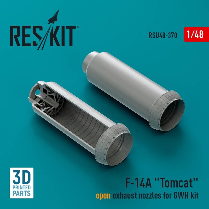 1/48 F-14A Tomcat open exhaust nozzles for GWH kit (3D Printed)