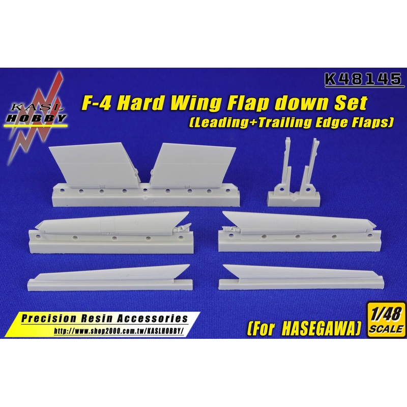 1/48 F-4 Hard Wing Flap down Set (Leading+Trailing Edge Flaps) (for Hasegawa)