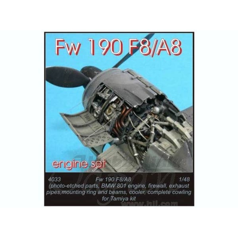 1/48 Fw190 F8/A8 Engine Set (for Tamiya)