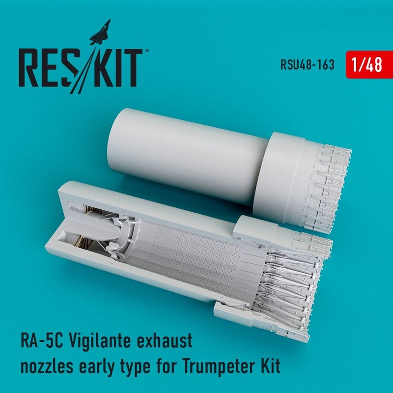 1/48 RA-5C Vigilante exhaust nozzles early type for Trumpeter Kit