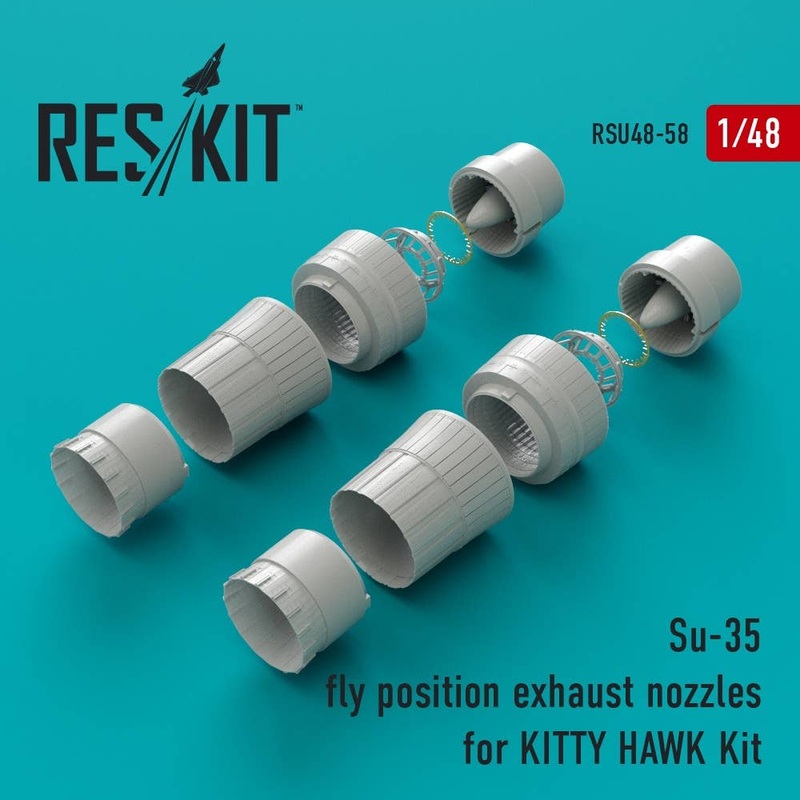 1/48 Su-35 Fly Position Exhaust Nozzles (for Kitty Hawk)