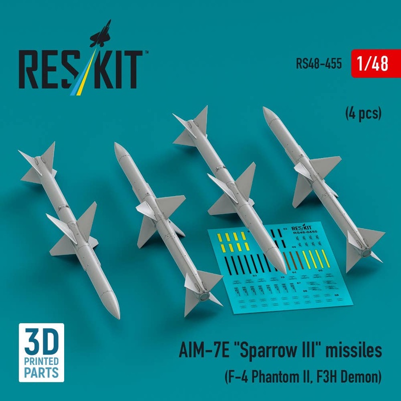 1/48 AIM-7E Sparrow III missiles (4 pcs)