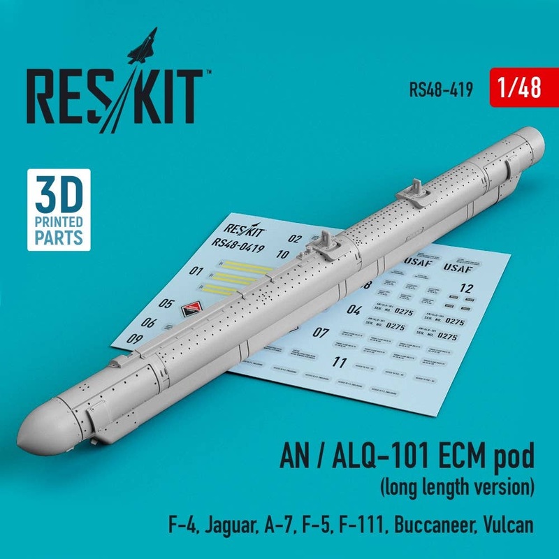 1/48 AN / ALQ-101 ECM pod (long length version) (F-4, Jaguar, A-7, F-5, F-111, Buccaneer, Vulcan) (3D printing)