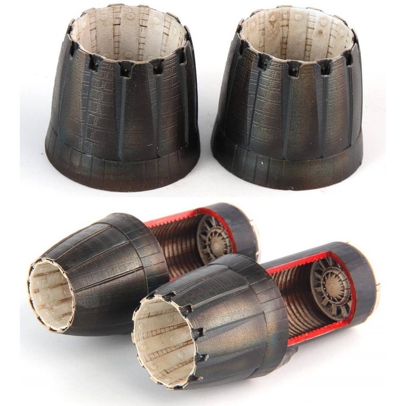 1/48 F/A-18 E/F/G GE Exhaust Nozzle Set Opened & After Burner Set (for Revell)