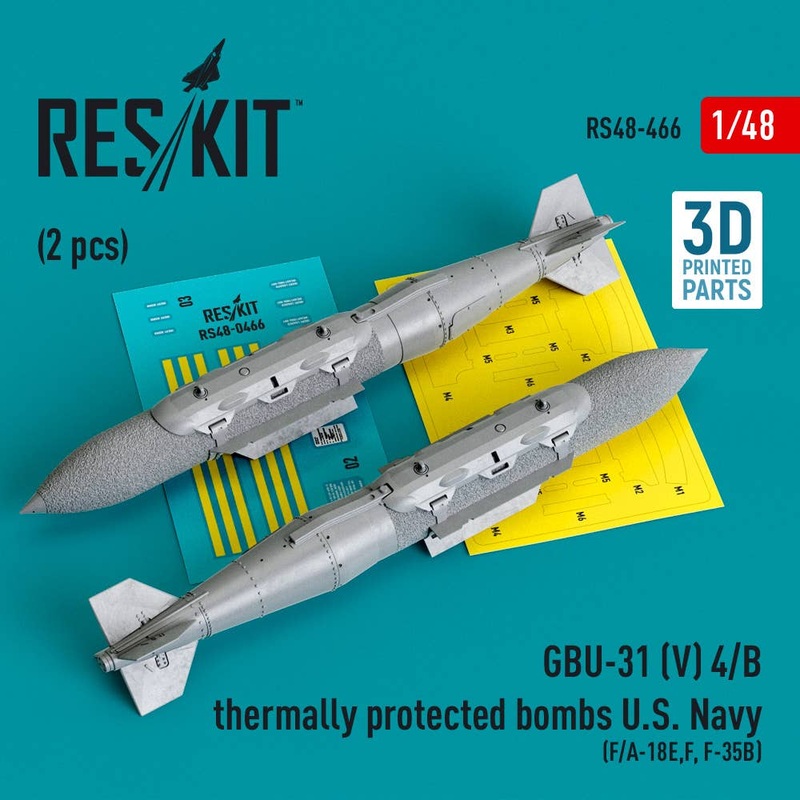 1/48 GBU-31 (V) 4/B thermally protected bombs U.S. Navy (2 pcs) (3D Printed)