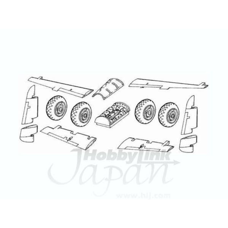 1/48 Heinkel He219 UHU Engine Set for Tamiya
