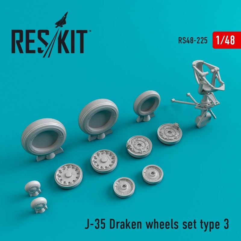1/48 J-35 Draken Type 3 Wheels Set (for Hasegawa)