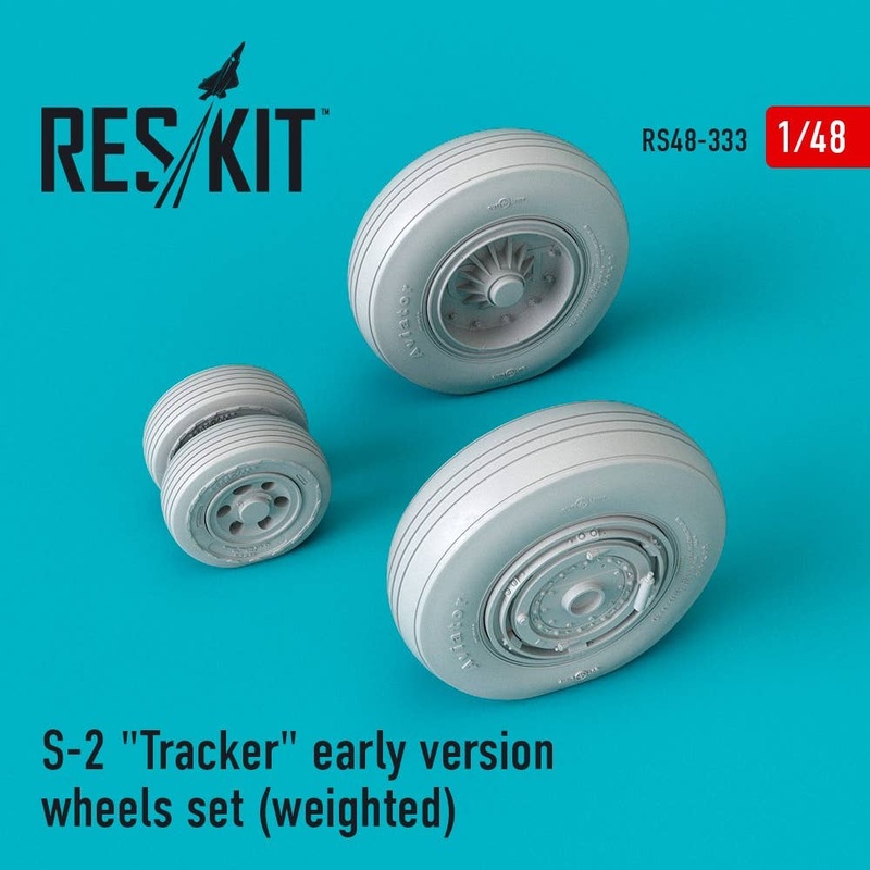 1/48 S-2 Tracker early version wheels set (weighted)