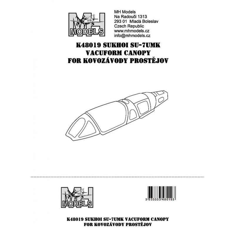 1/48 Su-7UMK Vacuform canopy for Kovozavody Prostejov