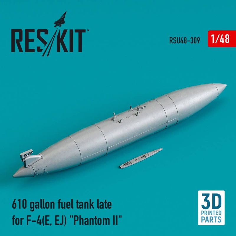 1/48 610 gallon fuel tank late for F-4(E, EJ) Phantom II (3D printed)