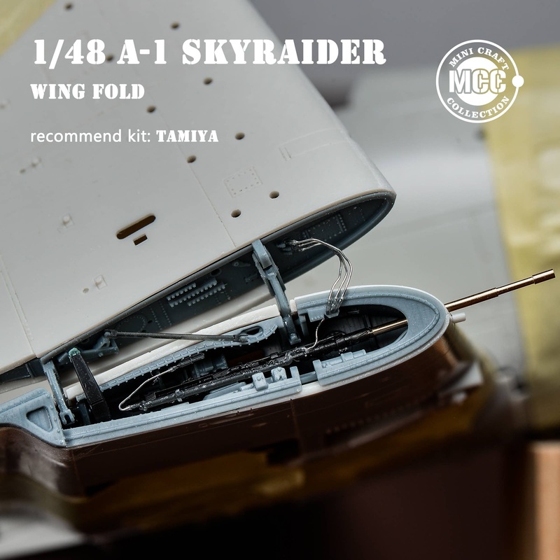 1/48 A-1 Skyraider wing fold /w metal gun barrels