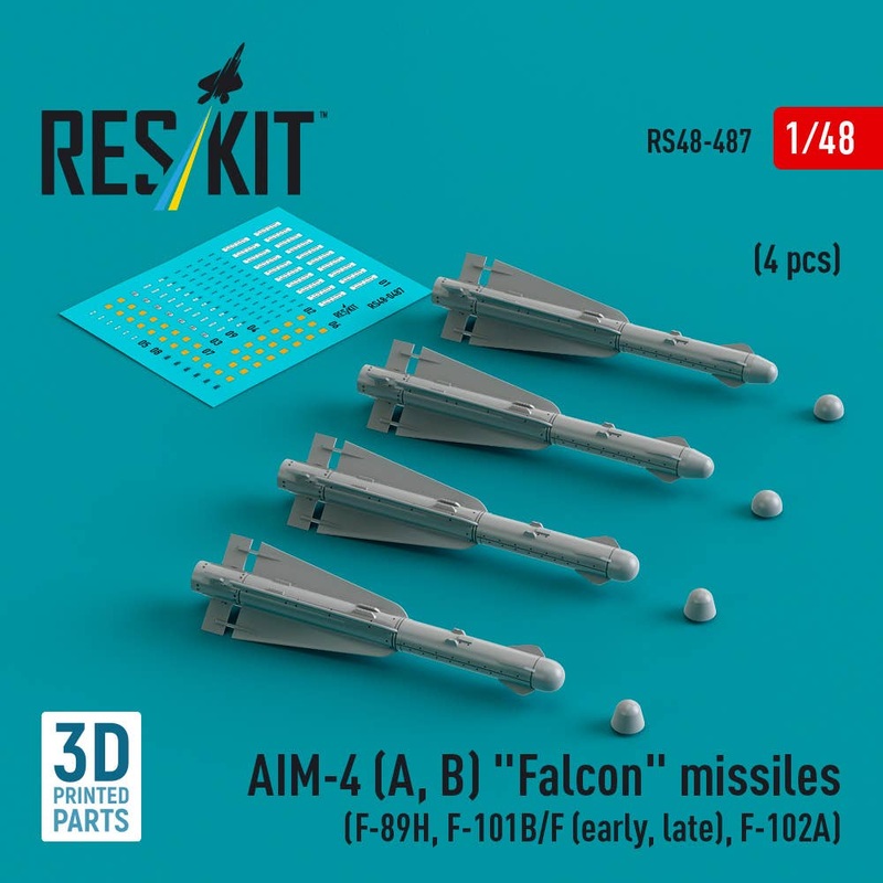 1/48 AIM-4 (A, B) Falcon missiles (4 pcs)