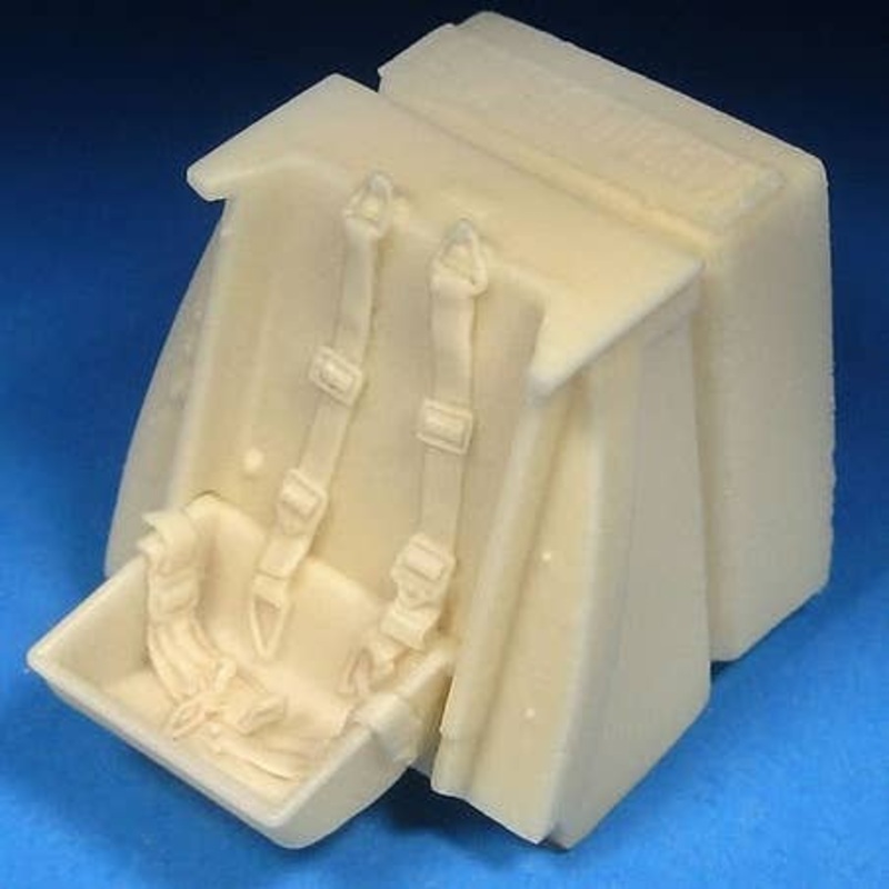 1/48 Bf 109G-6 and G-14 Seat with Molded In Belts (Tamiya)