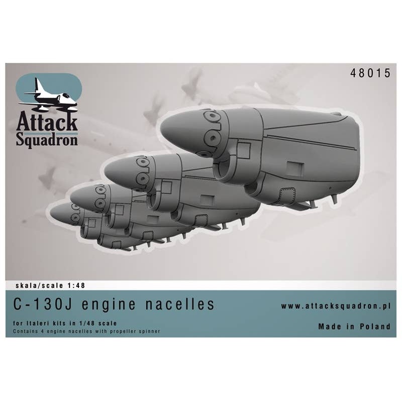 1/48 C-130J Engine Nacelle Set (for Italeri)