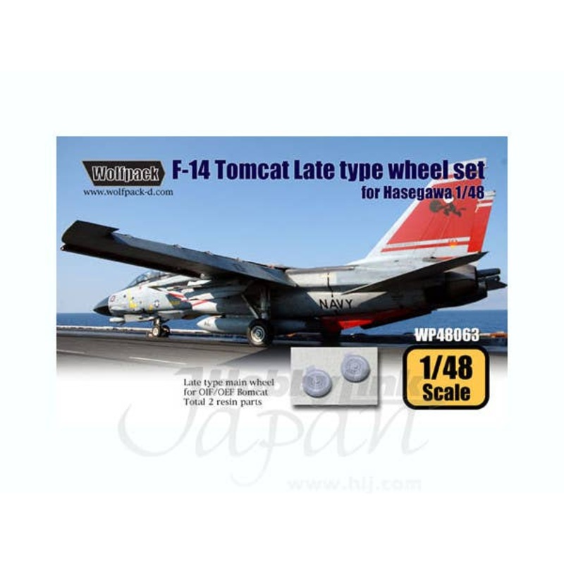 1/48 F-14 Late Type Wheel Set (for Hasegawa)