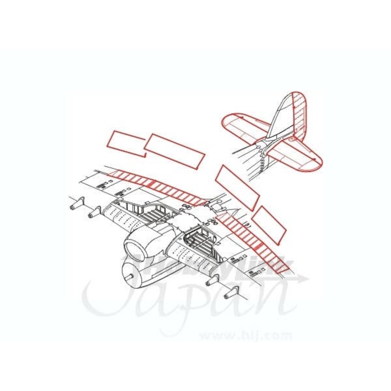 1/48 Hawker Typhoon Mk.Ib Control Surfaces Set for Hasegawa