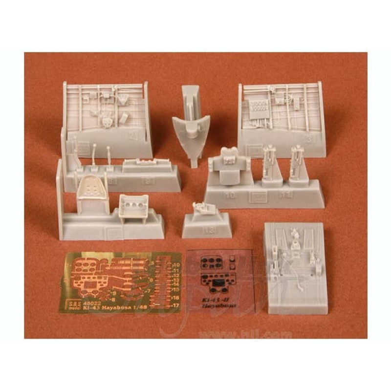 1/48 Ki 43-II Hayabusa (Oscar) Cockpit Set (for Hasegawa)