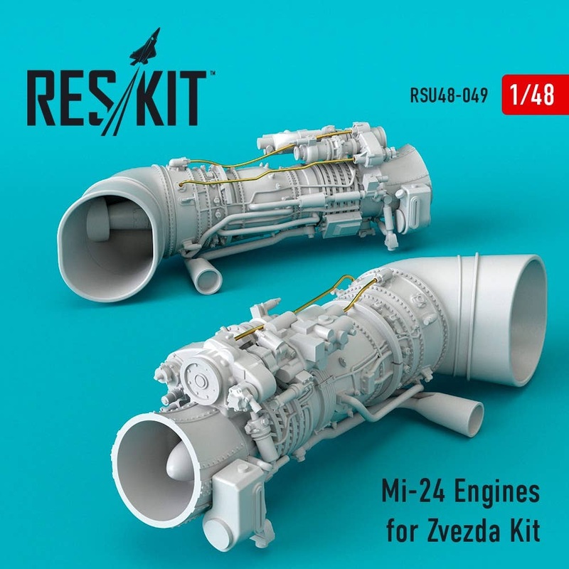 1/48 Mi-24 Engines for Zvezda Kit