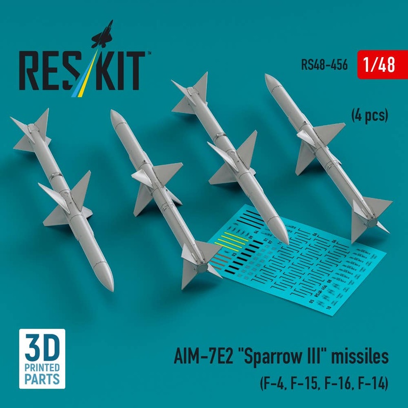 1/48 AIM-7E2 Sparrow III missiles (4 pcs)