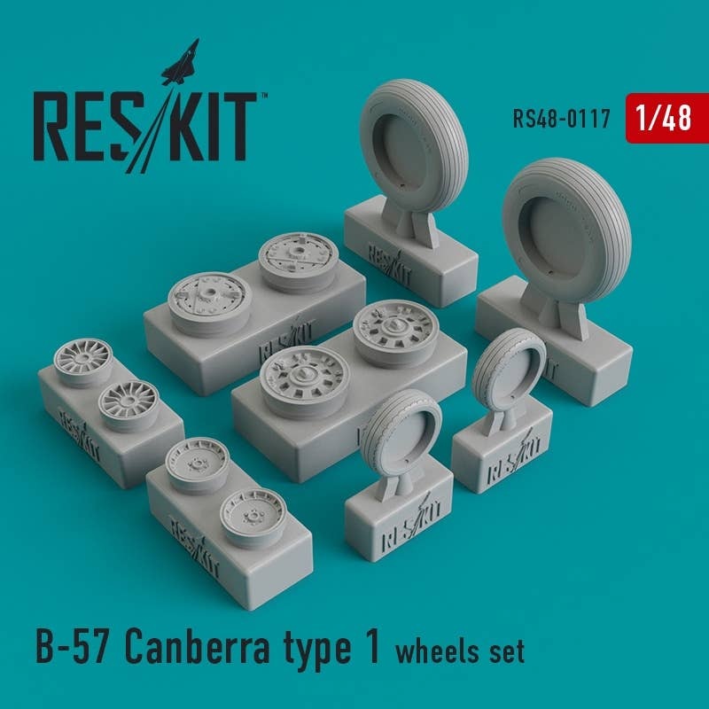 1/48 B-57 Canberra Type 1 Wheels Set
