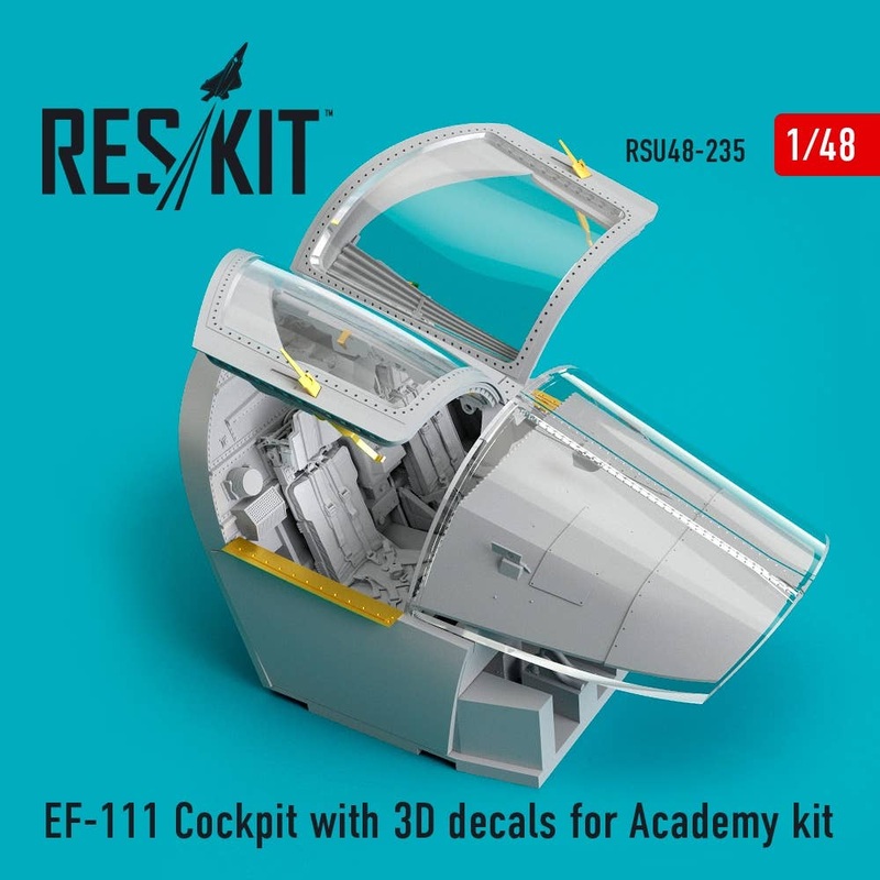 1/48 EF-111 Cockpit with 3D decals for Academy kit