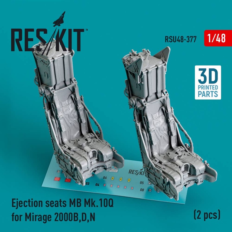 1/48 Ejection seats MB Mk.10Q for Mirage 2000B,D,N (2 pcs) (3D Printed)