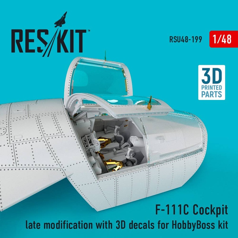1/48 F-111C Cockpit late modification with 3D decals for HobbyBoss kit