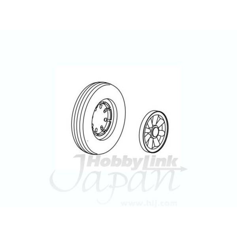 1/48 F6F Hellcat Wheels 8-Spoke Disc 4-Channel Design for Hasegawa/Eduard