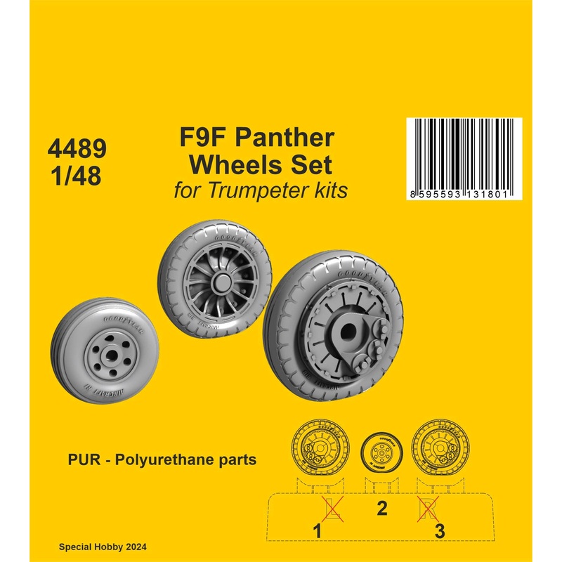 1/48 F9F Panther Wheels Set / for Trumpeter kits