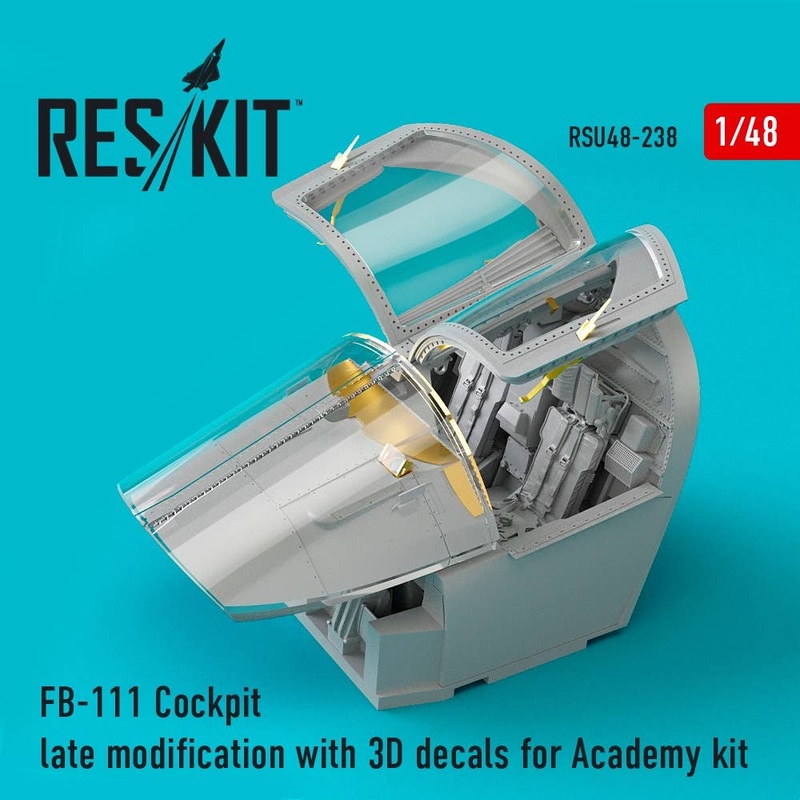 1/48 FB-111 Cockpit late modification with 3D decals for Academy kit