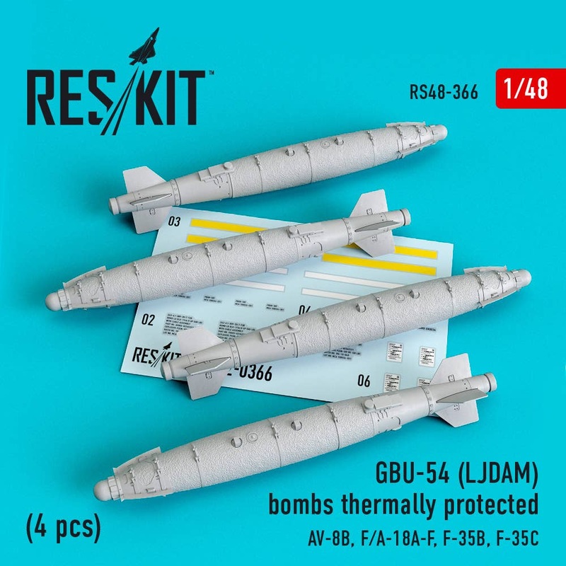 1/48 GBU-54 (LJDAM) bombs thermally protected (4 pcs) (AV-8B, F/A-18A-F, F-35B, F-35C)