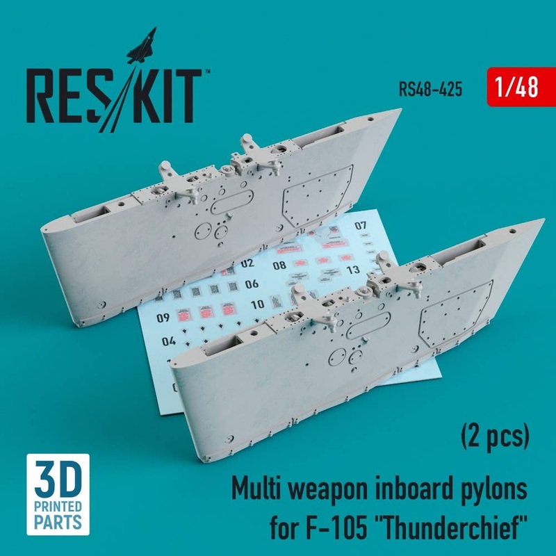 1/48 Multi weapon inboard pylons for F-105 Thunderchief (2 pcs) (3D Printing)