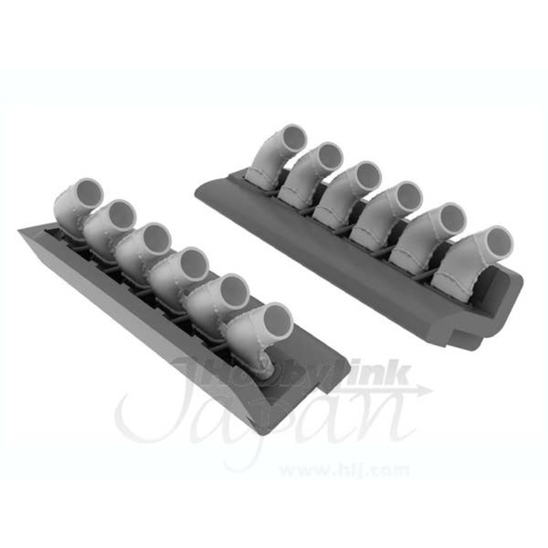 1/48 Spitfire Exhaust Stacks Rounded (Eduard)