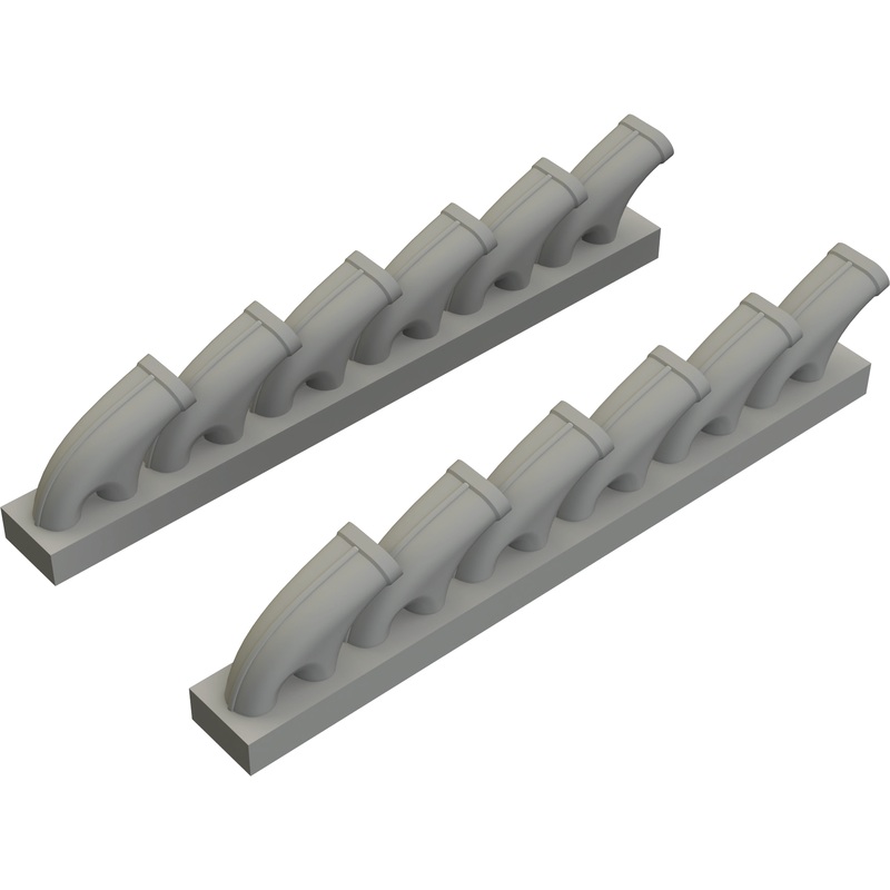 1/48 Typhoon Mk.Ib Exhaust Stacks (for Eduard/Hasegawa)