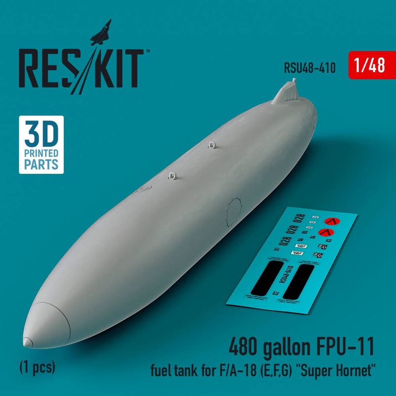 1/48 480 gallon FPU-11 fuel tank for F/A-18 (E,F,G) Super Hornet (1 pcs) (3D Printed)