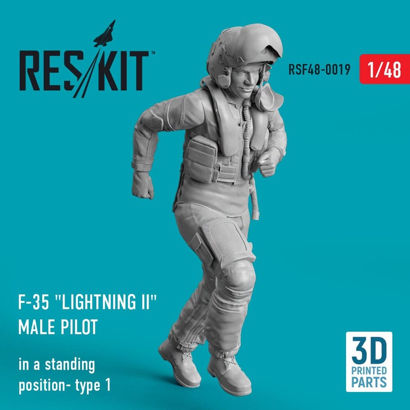 1/48 F-35 Lightning II male pilot (in a standing position- type 1) (3D Printed)