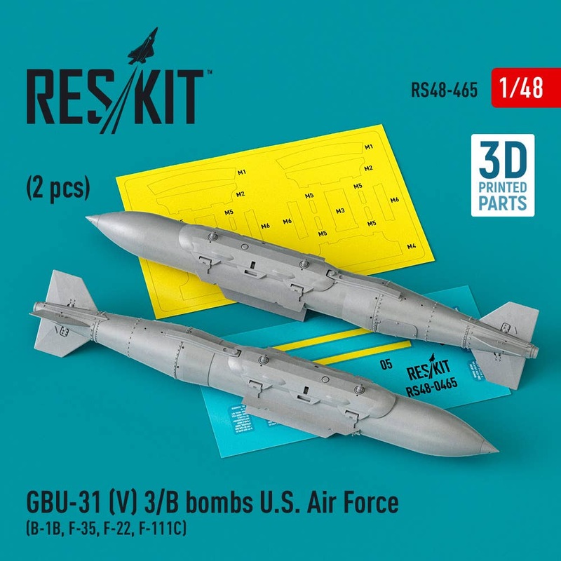 1/48 GBU-31 (V) 3/B bombs U.S. Air Force (2 pcs) (3D Printed)
