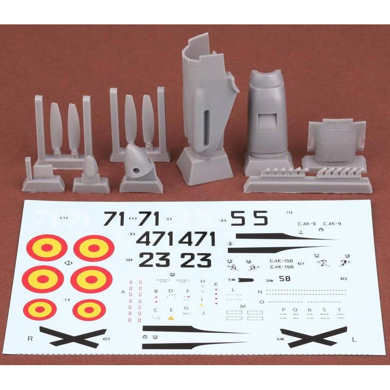 1/48 Hispano HA-1112 M.1L Buchon Spanish Air Force Modified parts set (for Tamiya)