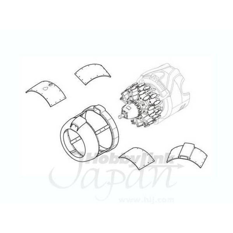 1/48 J1N1 Irving Engine Set for Tamiya
